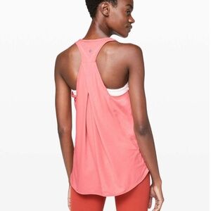 COPY - Lululemon Pleated Essential Tank - Pleated - Heathered Light Coral - Sz 4